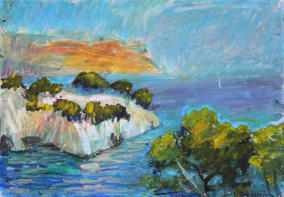 "Meeres Idylle", Ölpastell, 21 x 30 cm, 2011