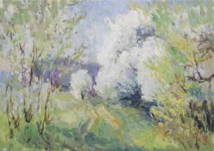 "Frühlingsblume", Öl auf Leinwand, 50 x 70 cm, 2010