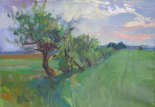 "Rohgrün", Öl auf Leinwand, 50 x 70 cm, 2009