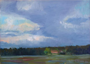"Haus unter dem Himmel", Öl auf Leinwand, 50 x 70 cm, 2007