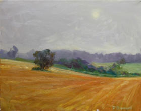 "Milchiger Morgenhimmel", Öl auf Leinwand, 55 x 70 cm, 2009