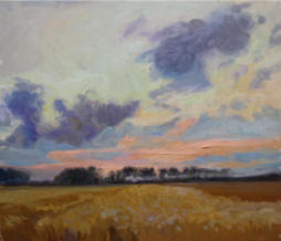 "Abendwolken", Öl auf Leinwand, 60 x 70 cm, 2009
