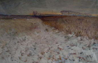 "Падав сніг",  полотно, олія, 50 x 70, 2009