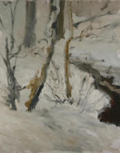 "Kleine Birke", Öl auf Leinwandkarton, 50 x 40 cm, 2010