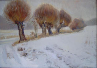 "Weidenweg", Öl auf Leinwand, 50 x 70 cm, 2006