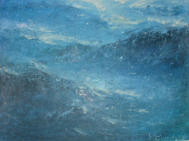 "Seewelle",  Ölpastell, 21 x 30 cm, 2008