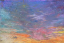 "Abendhimmel",  Ölpastell, 21 x 30 cm, 2008