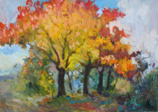 "Золота осінь",    полотно, олія, 50 x 70, 2008
