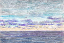 "Морський день",   воскова  пастель, 20 x 30, 2008