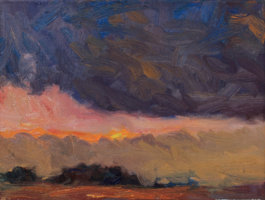 "Über den Wolken die Sonne" Öl auf Leinwand, 30 x 40 cm, 2013