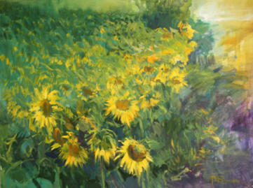 "Sonnensucher", Öl auf Leinwand, 90 x 120 cm, 2011