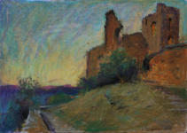 "Замок Грімауд" Воскова пастель, 30 x 42 cm, 2013