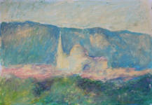 "Ранок над Сен-Ремі-де-Прованс",  воскова пастель, 20 x 30 см, 2011