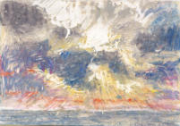 "Сонячне сяйво",   воскова  пастель, 20 x 30, 2008