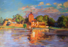 "Ранковий етюд на річці Шпрее", полотно,олія, 50 x 70 см., 2012р.