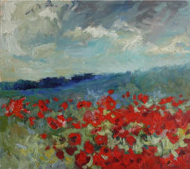 "Am Feldrand", Öl auf Leinwand, 80 x 90 cm, 2011