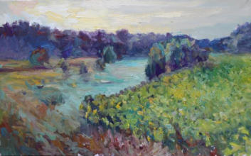 "Weich leuchtender Morgen", ÖL auf Leinwand, 50 x 80 cm, 2009	