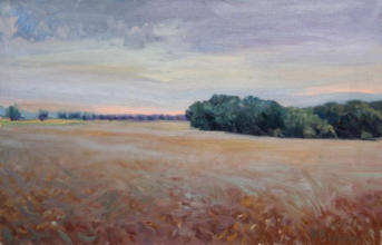 "Regentag", Öl auf Leinwand, 45 x 70 cm, 2009	