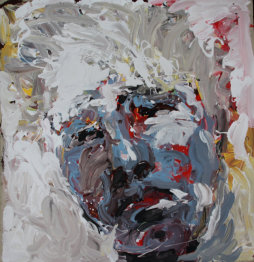 "Verwirrt" Mischtechnik, 90 x 90 cm, 2012