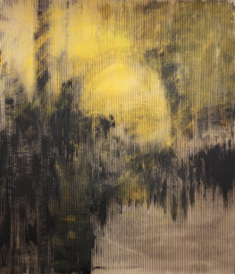 “Holodomor 1932-33 in der Ukraine” Acryl/Wellpappe auf Jutegewebe, 150 x 130 cm, 2015