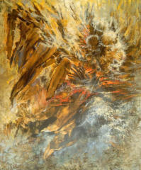 ALTWEIBERSOMMER   Oel auf Leinwand,90 x 110,2002