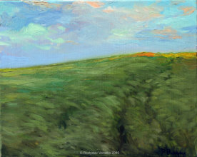 "Roggenfeld", l auf Leinwand, 40 x 50 cm, 2015