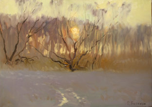 "Morgenstille", l auf Leinwand, 50 x 70 cm, 2015
