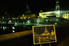 Blick von der Augustusbrcke in der Nacht