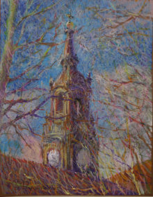 "Dreiknigskirche in Dresden" III, lpastell auf Papier 50x70 cm, 2015